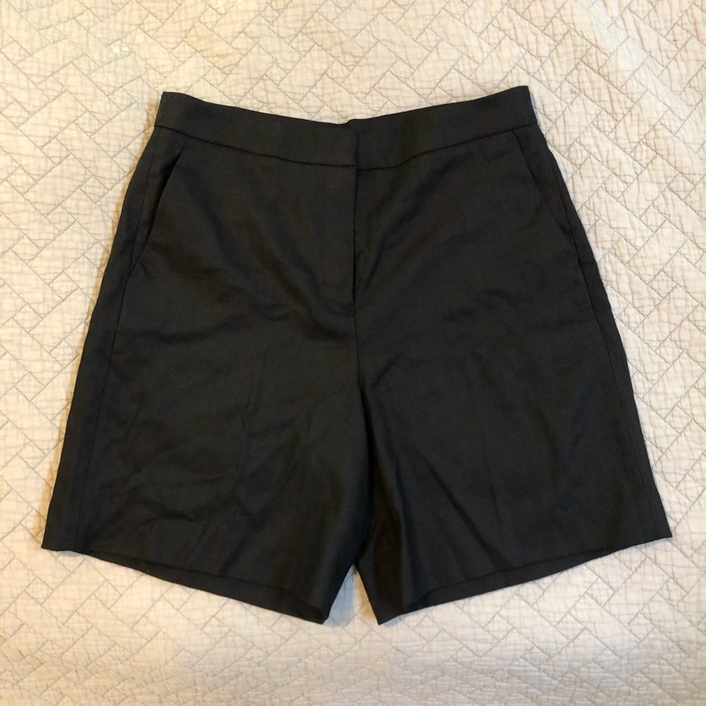 J Crew linen black 10 Bermuda shorts